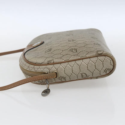 Christian Dior Vintage Honeycomb Shoulder Bag Canvas And Leather Beige Canvas Shoulder Bag Bag ()