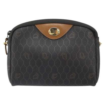 Christian Dior Vintage Honeycomb Chain Canvas Black Canvas Shoulder Bag Bag ()