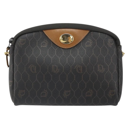 Christian Dior Vintage Honeycomb Chain Canvas Black Canvas Shoulder Bag Bag ()