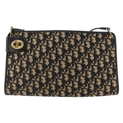 Christian Dior Vintage Cd Trotter Shoulder Bag Canvas Black Canvas Shoulder Bag Bag ()