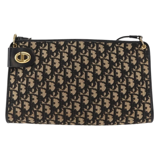 Christian Dior Vintage Cd Trotter Shoulder Bag Canvas Black Canvas Shoulder Bag Bag ()