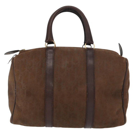 Christian Dior Vintage Trotter Boston Bag Canvas Brown Canvas Travel Bag Bag ()