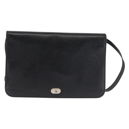Christian Dior Vintage Full Flap Bag Leather Black Leather Shoulder Bag Bag ()