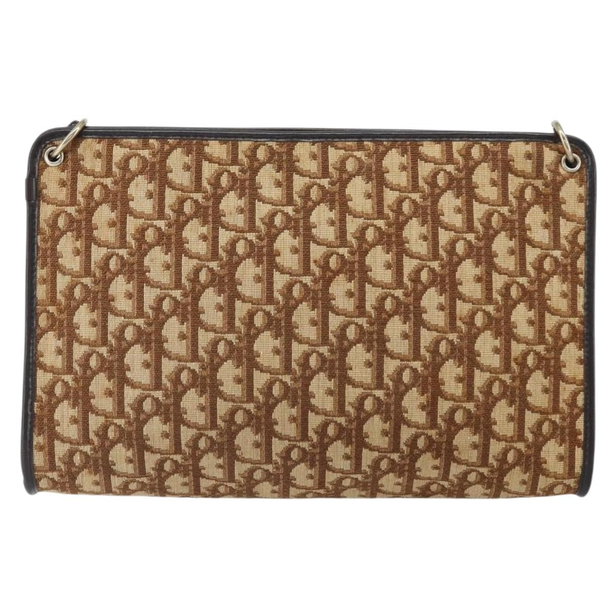 Christian Dior Vintage Trotter Shoulder Bag Canvas Beige Canvas Shoulder Bag Bag ()