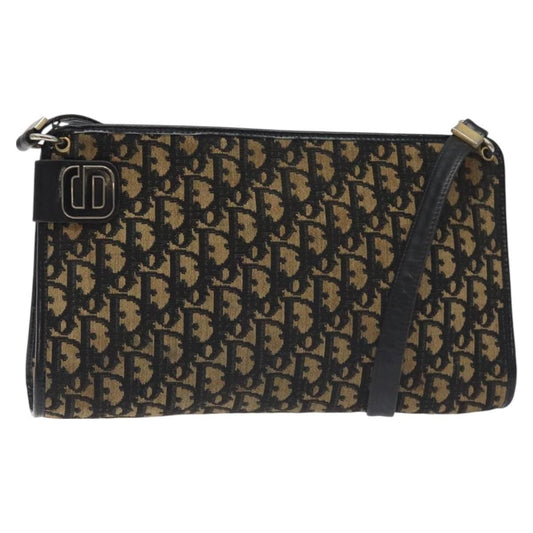 Christian Dior Vintage Trotter Shoulder Bag Canvas Navy Canvas Shoulder Bag Bag ()