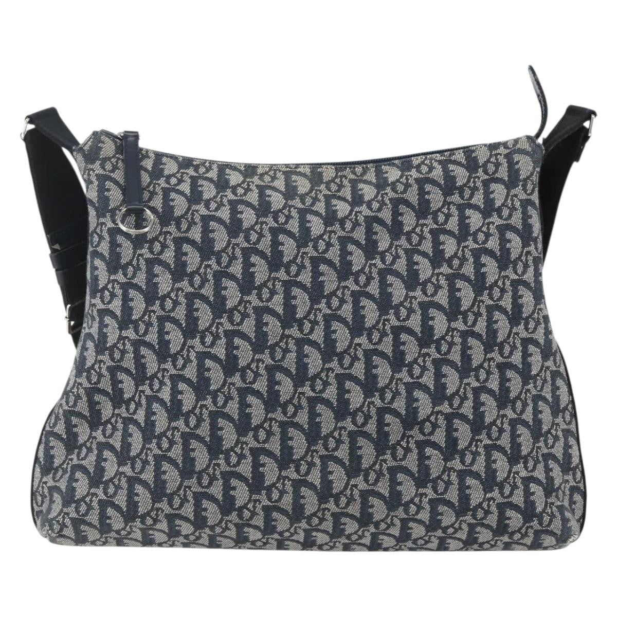 Christian Dior Vintage Trotter Shoulder Bag Canvas Navy Canvas Shoulder Bag Bag ()