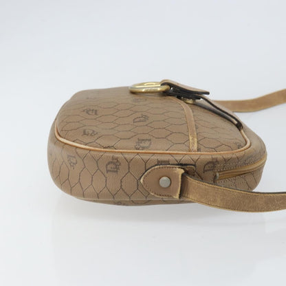 Christian Dior Vintage Honeycomb Shoulder Bag Canvas And Leather Beige Canvas Shoulder Bag Bag ()