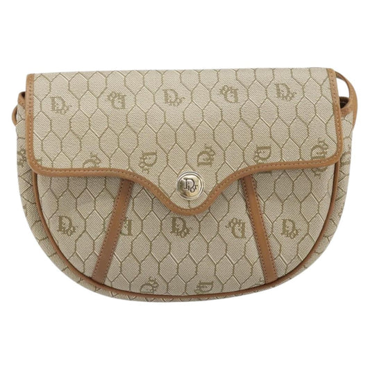 Christian Dior Vintage Honeycomb Shoulder Bag Canvas Beige Canvas Shoulder Bag Bag ()