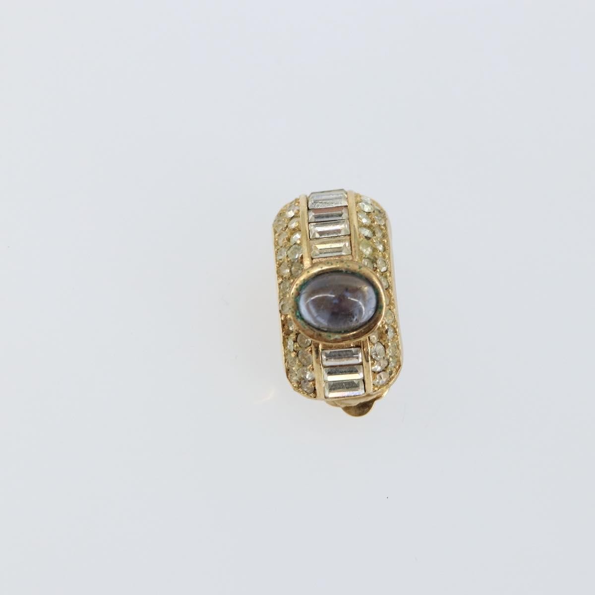 Christian Dior Vintage Clip-On Earrings Metal Gold Metal Earrings Jewelry ()