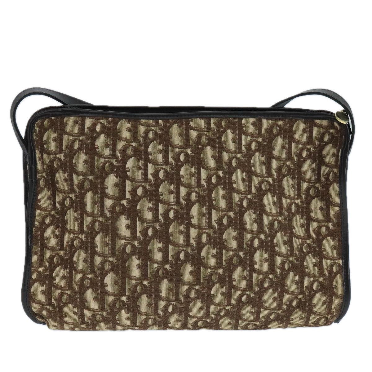 Christian Dior Vintage Trotter Shoulder Bag Canvas Brown Canvas Bag ()