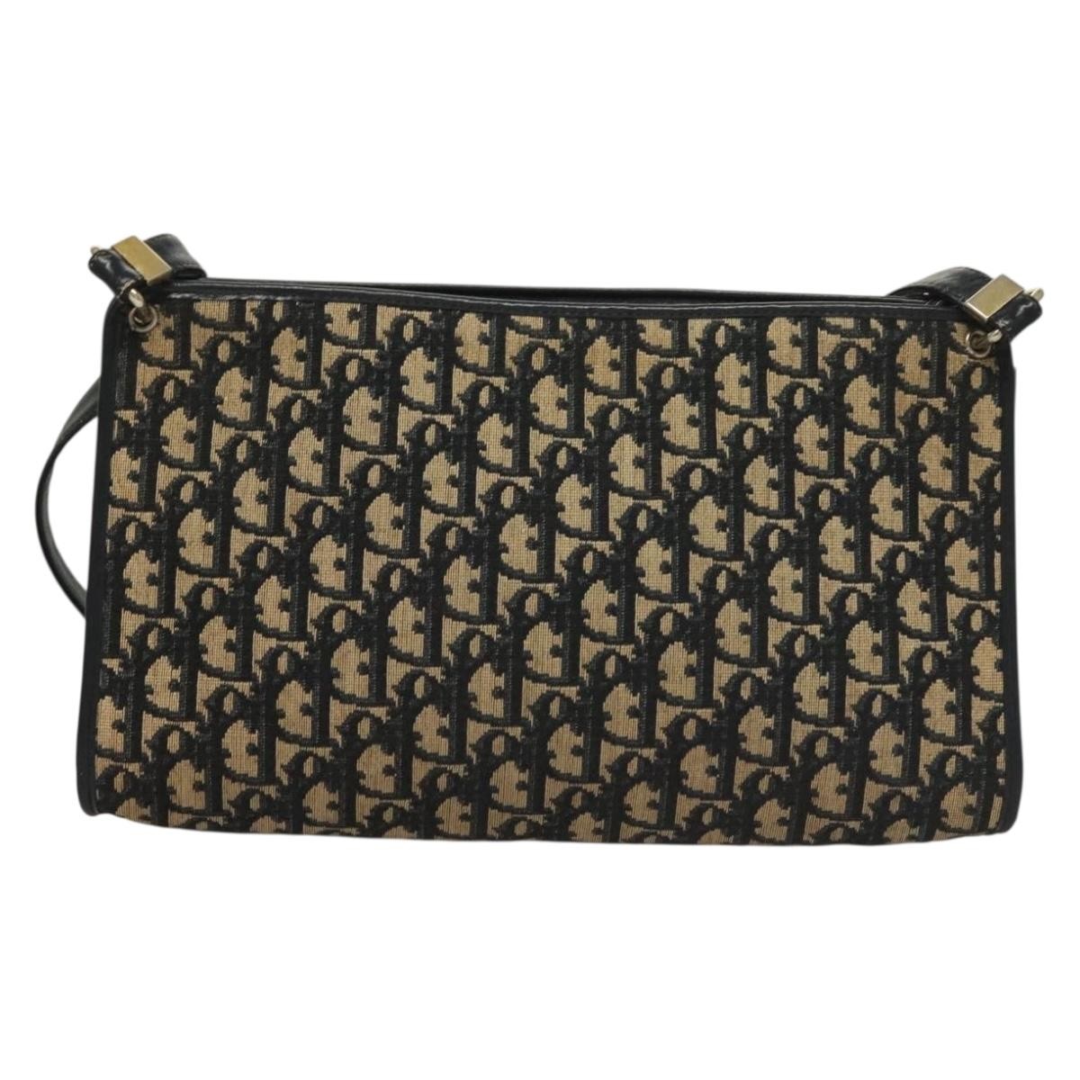 Christian Dior Vintage Trotter Shoulder Bag Canvas Navy Canvas Shoulder Bag Bag ()