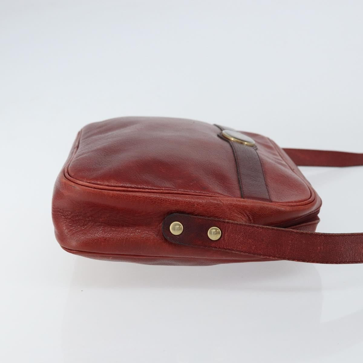 Christian Dior Vintage Shoulder Bag Leather Red Leather Shoulder Bag Bag ()