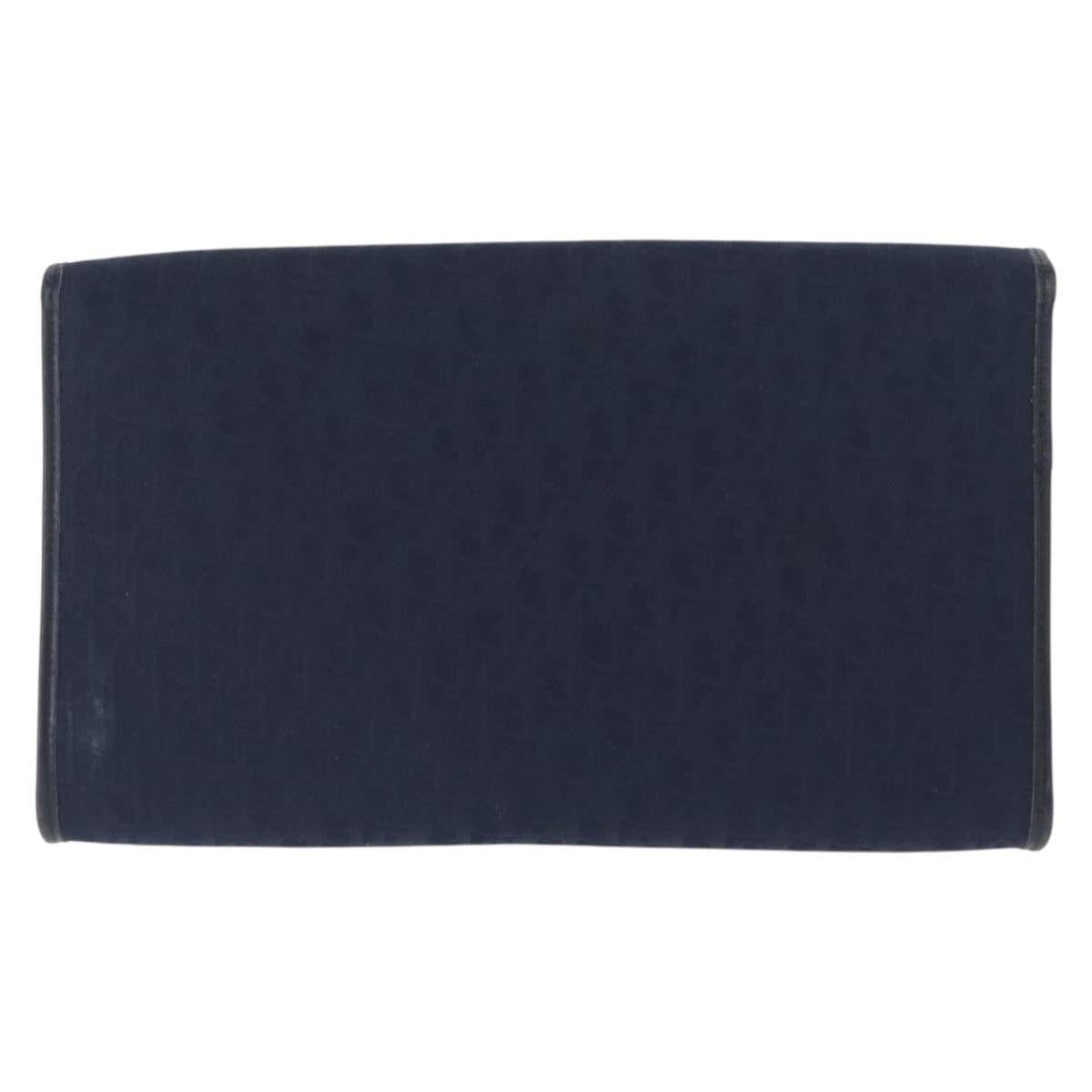 Christian Dior Vintage Honeycomb Chain Canvas Navy Canvas Shoulder Bag Bag ()