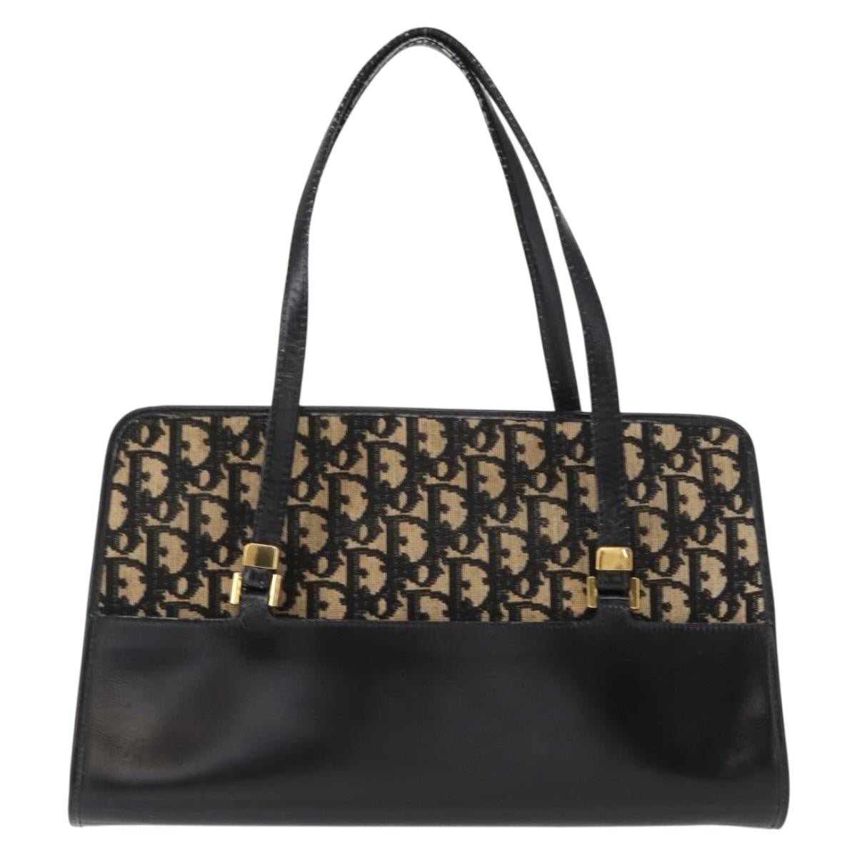 Christian Dior Trotter Shoulder Bag Canvas Black Canvas Shoulder Bag Bag ()