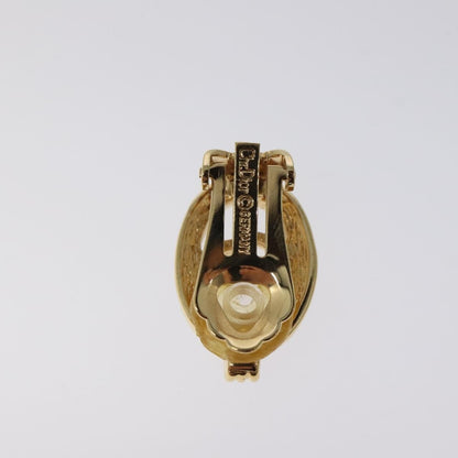Christian Dior Petite Cd Round Earrings Metal And Crystals Gold Metal Earrings Jewelry ()