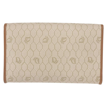 Christian Dior Vintage Honeycomb Flap Crossbody Bag Coated Canvas Beige Canvas Shoulder Bag Bag ()