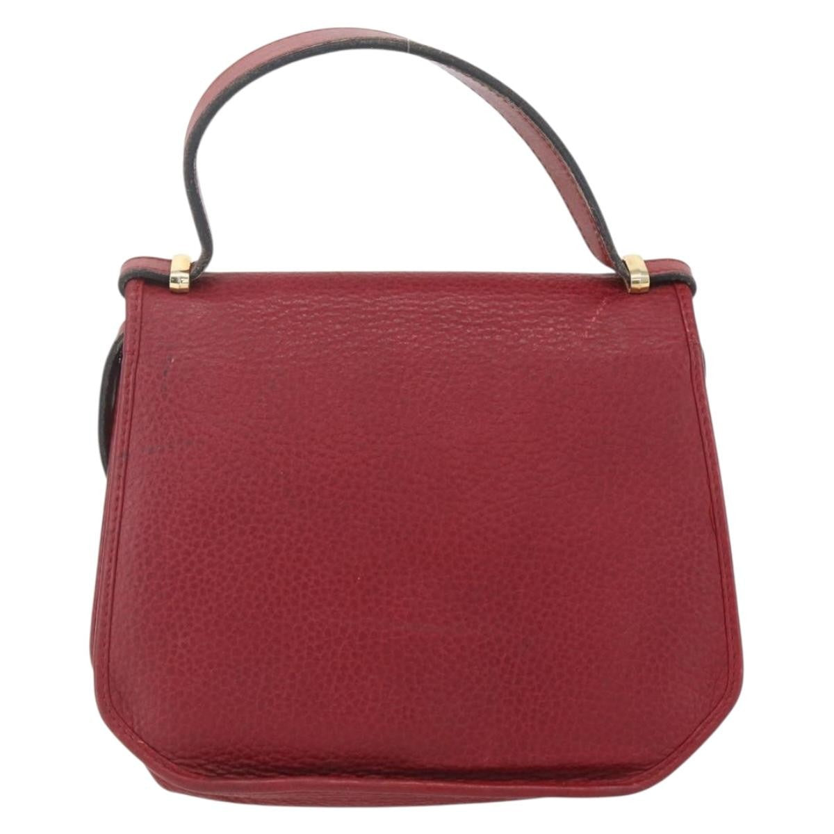 Christian Dior Vintage Handbag Leather Red Leather Handbag ()