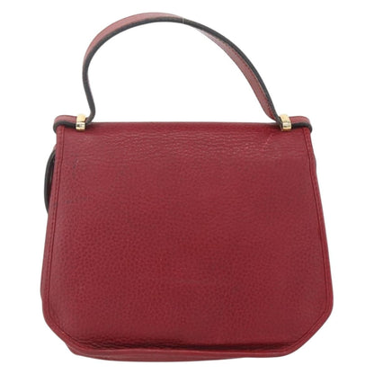 Christian Dior Vintage Handbag Leather Red Leather Handbag ()