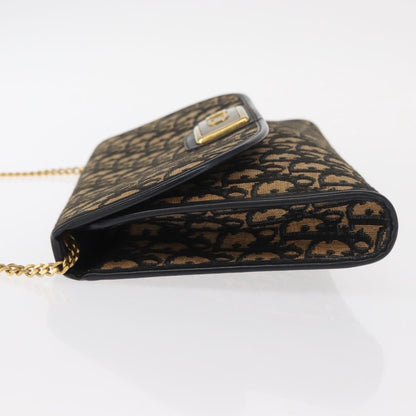 Christian Dior Vintage Cd Chain Flap Shoulder Bag Diorissimo Canvas Navy Canvas Shoulder Bag Bag ()