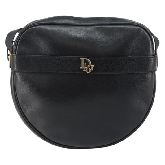 Christian Dior Vintage Shoulder Bag Leather Navy Leather Shoulder Bag Bag ()