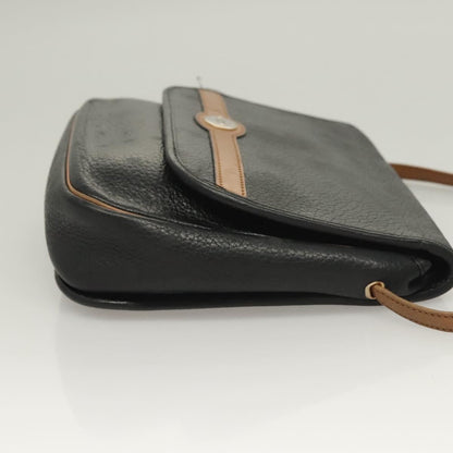 Christian Dior Vintage Trotter Crossbody Bag Leather Black Leather Clutche & Pouche Bag ()