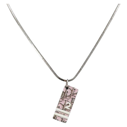 Christian Dior Trotter Pendant Necklace Metal Silver Metal Jewelry ()