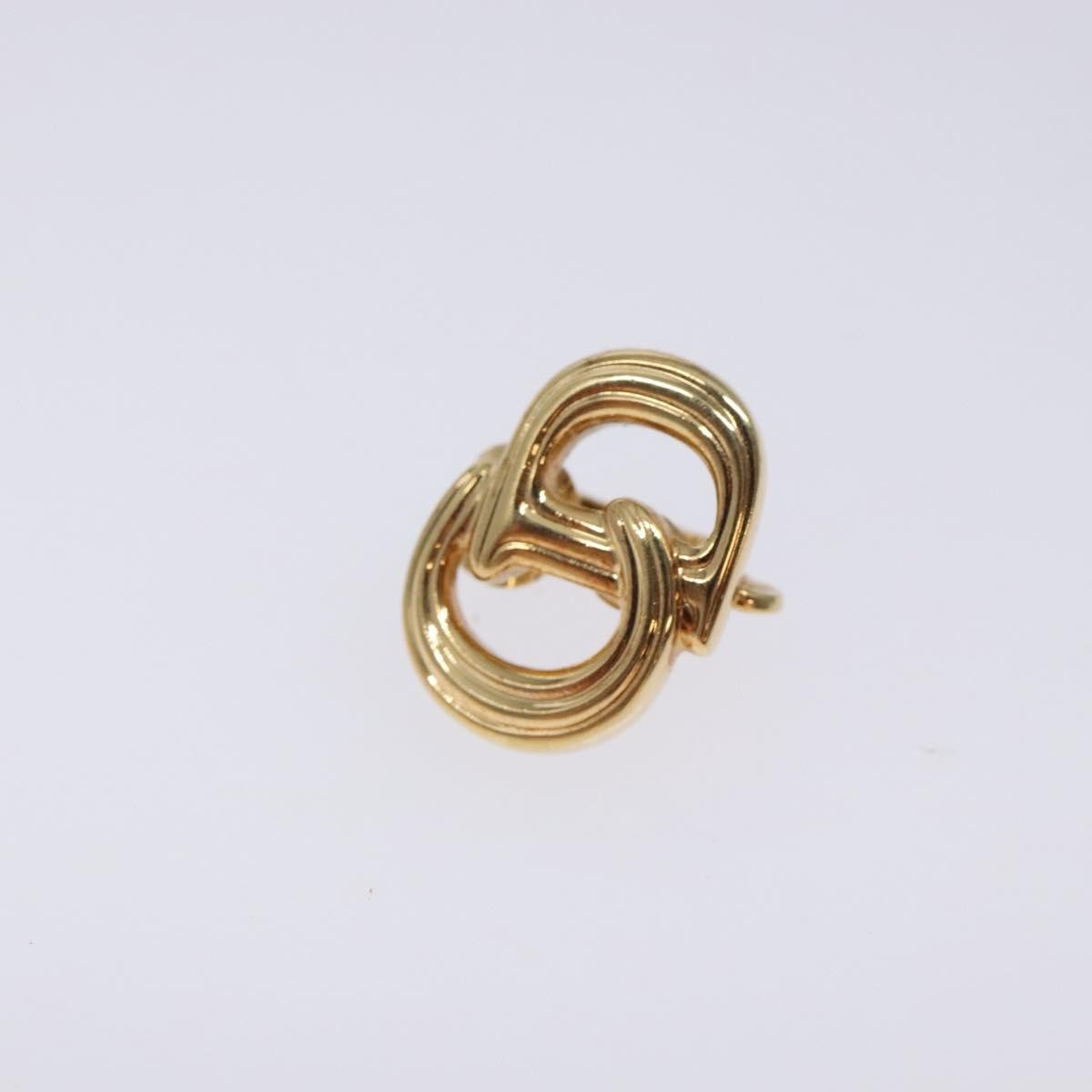 Christian Dior Vintage Cd Clip-On Earrings Metal Gold Metal Earrings Jewelry ()