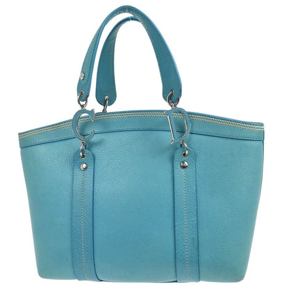 Christian Dior Vintage Tote Leather Turquoise Leather Tote Bag Bag ()