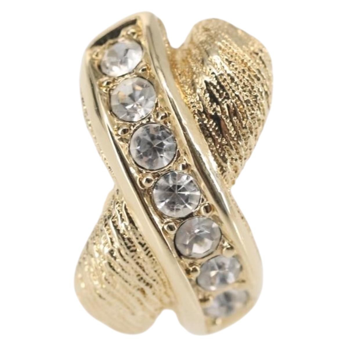 Christian Dior Vintage Clip-On Earrings Metal Gold Metal Earrings Jewelry ()