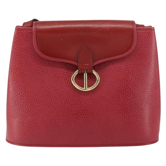 Christian Dior Vintage Shoulder Bag Leather Red Leather Shoulder Bag Bag ()