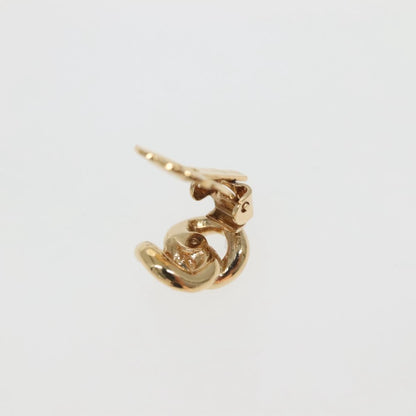 Christian Dior Vintage Chain Link Clip-On Earrings Metal With Crystals Gold Metal Earrings Jewelry ()