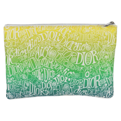 Christian Dior Pouch Stussy Nylon Yellow Nylon Clutche & Pouche Bag ()