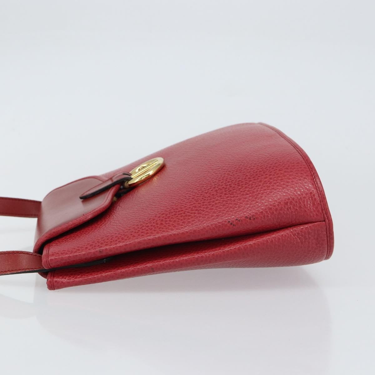 Christian Dior Vintage Shoulder Bag Leather Red Leather Shoulder Bag Bag ()