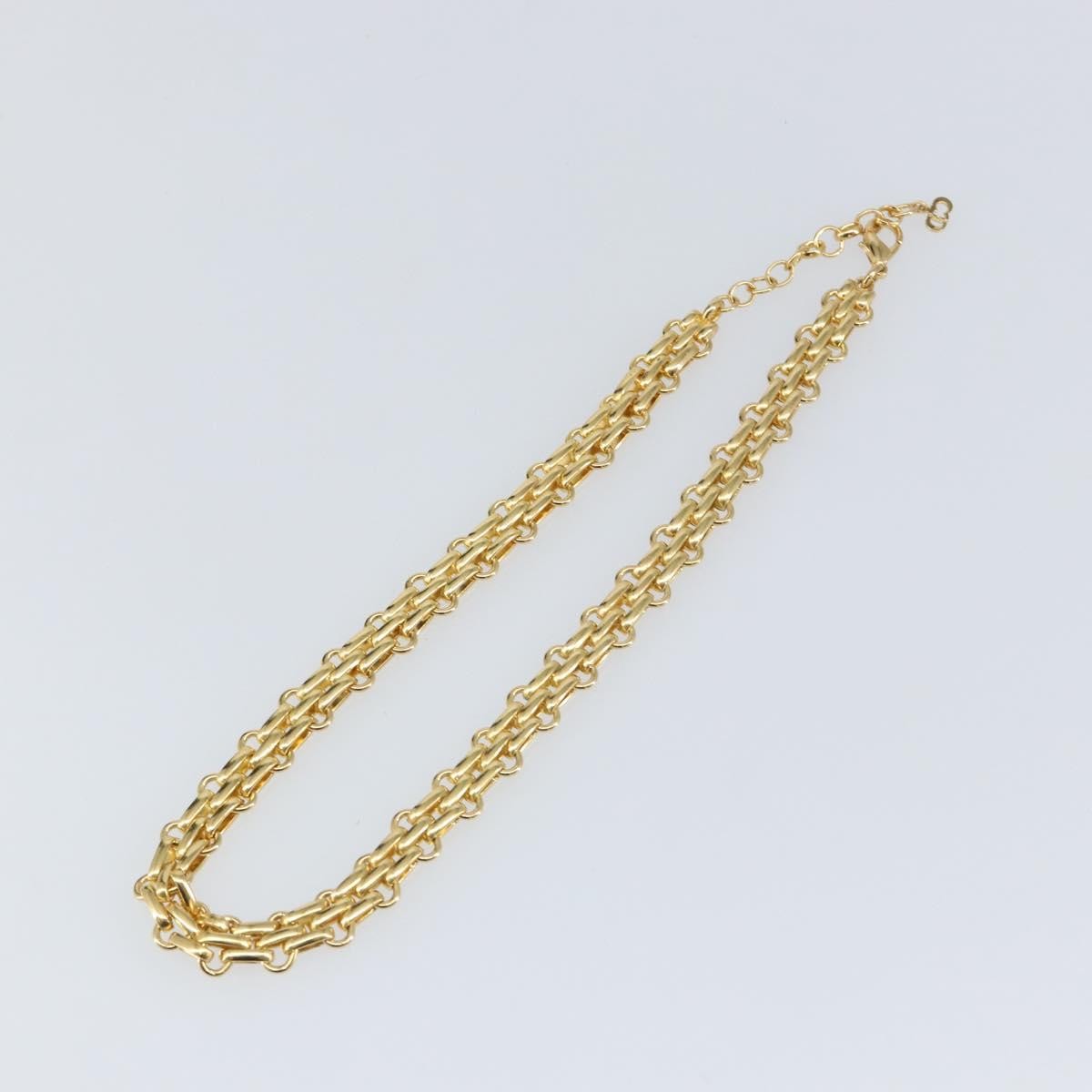 Christian Dior Vintage Cd Clasp Chain Necklace Metal Gold Metal Necklace Jewelry ()