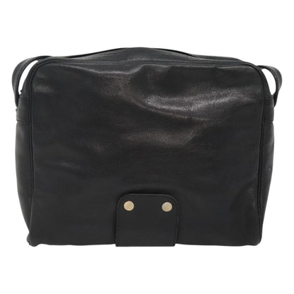Christian Dior Shoulder Bag Leather Black Leather Shoulder Bag Bag ()