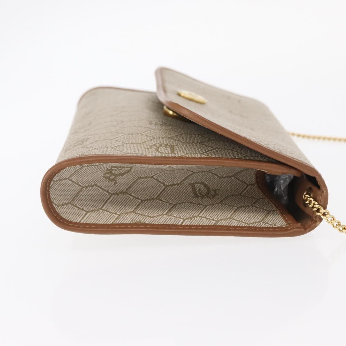 Christian Dior Vintage Honeycomb Flap Crossbody Bag Coated Canvas Beige Canvas Shoulder Bag Bag ()