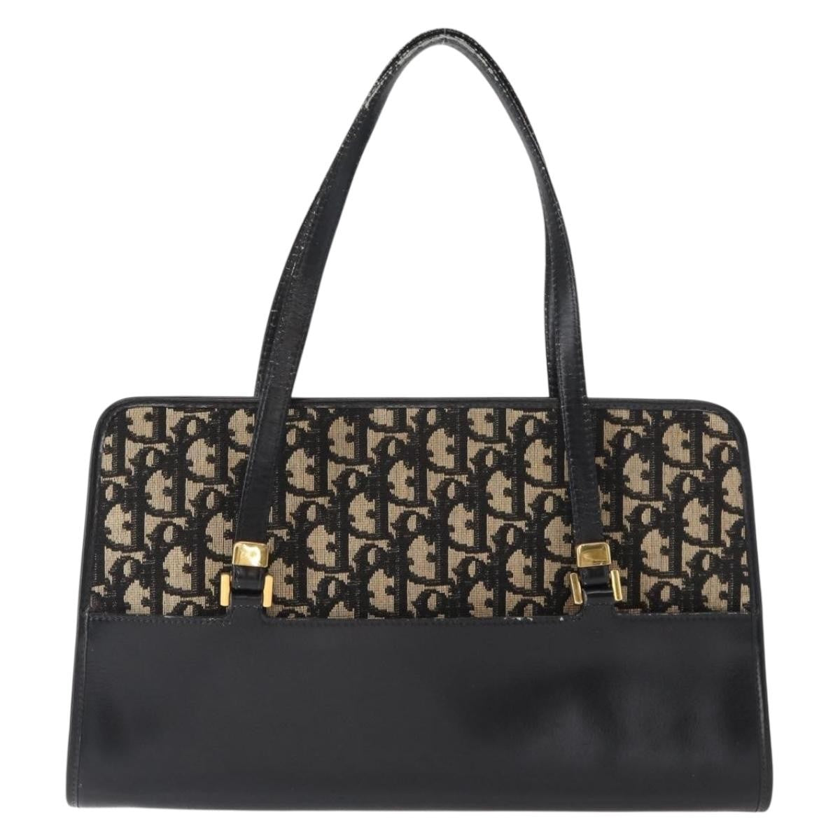 Christian Dior Trotter Shoulder Bag Canvas Black Canvas Shoulder Bag Bag ()