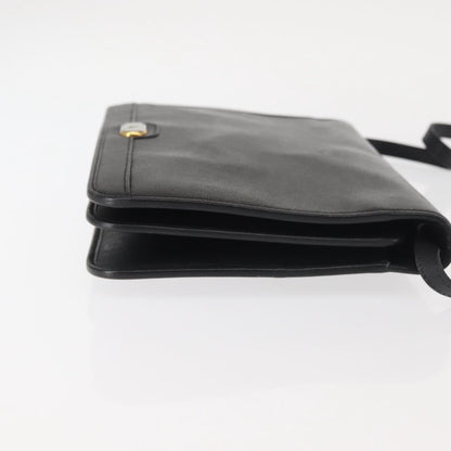 Christian Dior Vintage Full Flap Bag Leather Black Leather Shoulder Bag Bag ()