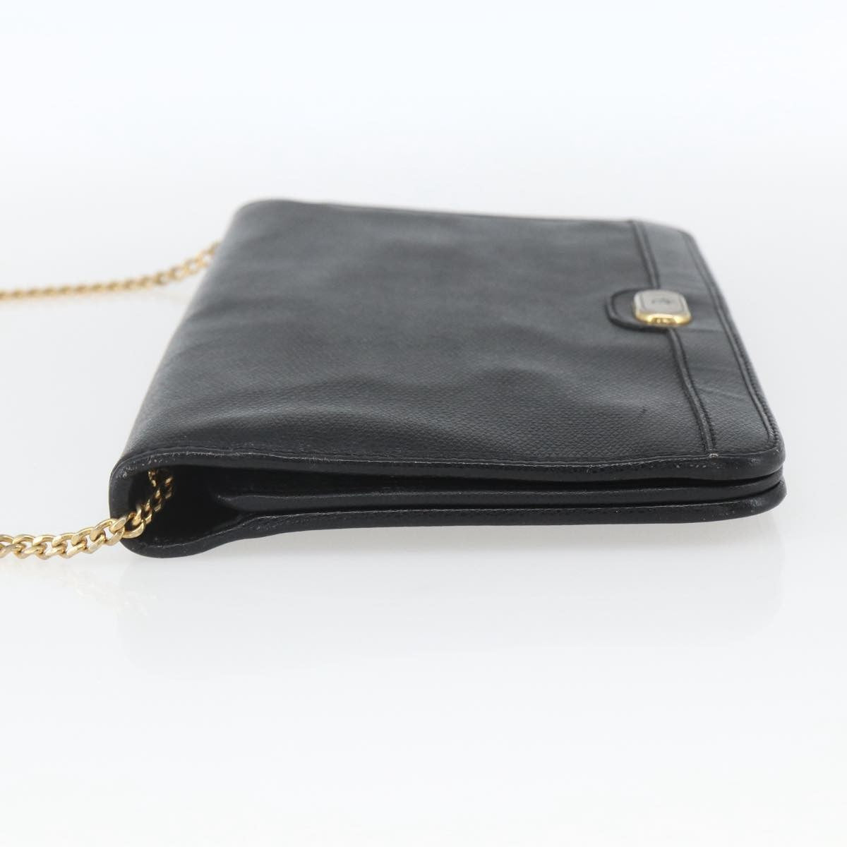 Christian Dior Vintage Shoulder Bag Leather Black Leather Shoulder Bag Bag ()