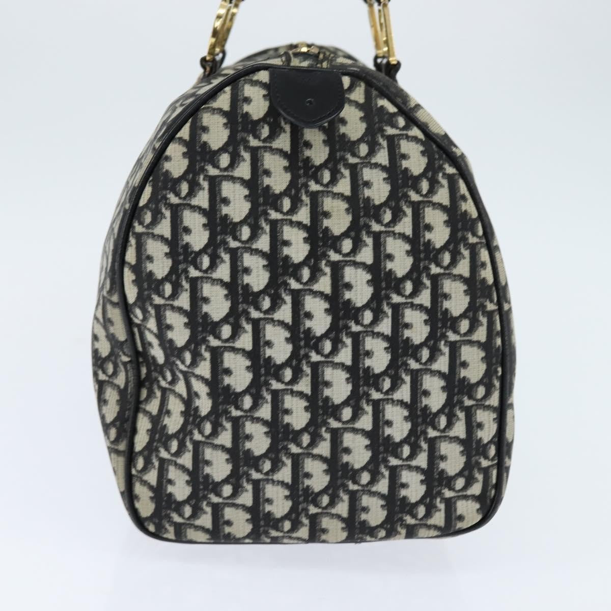 Christian Dior Vintage Trotter Boston Bag Diorissimo Canvas Black Canvas Handbag ()