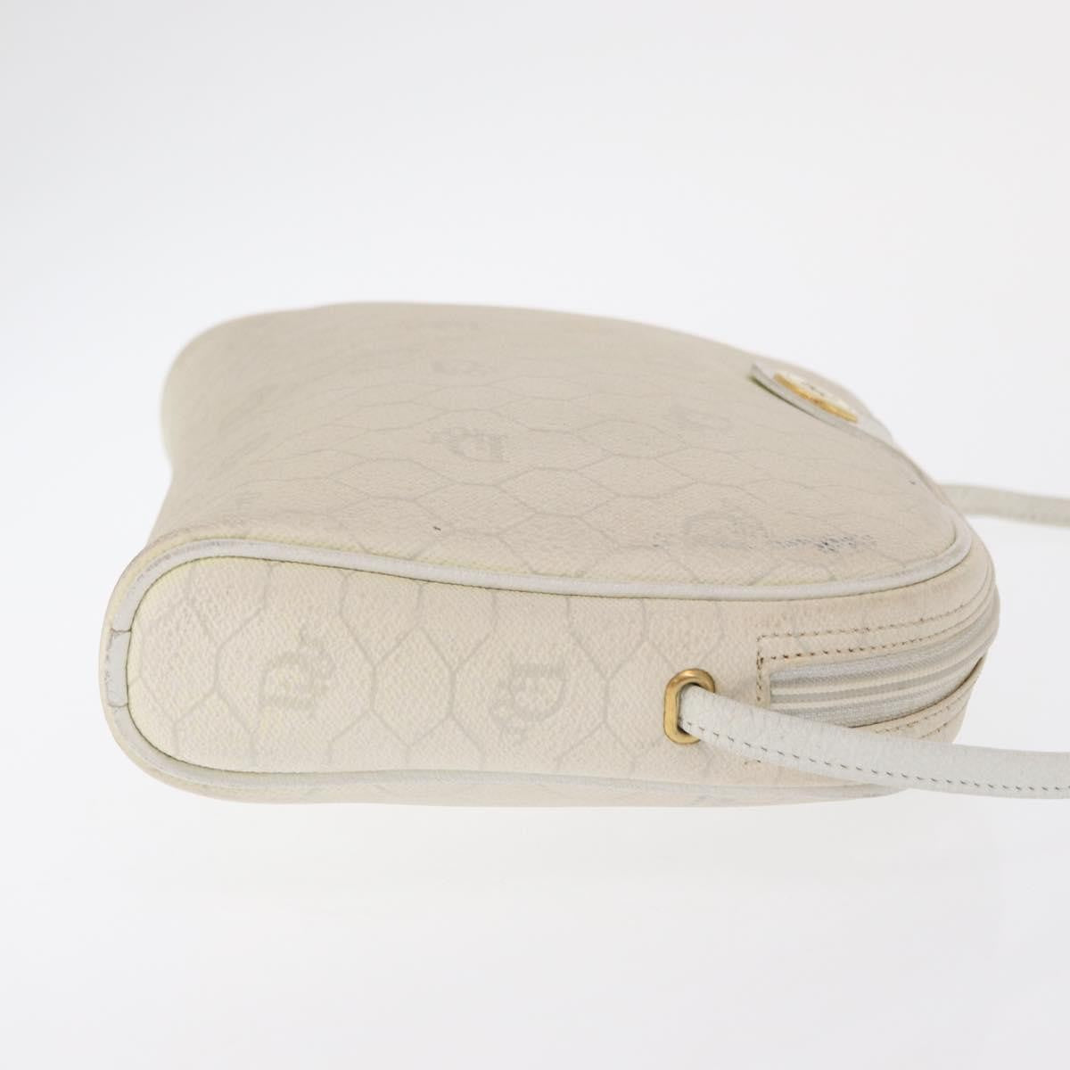 Christian Dior Vintage Honeycomb Shoulder Bag Canvas White Canvas Shoulder Bag Bag ()