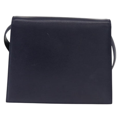 Christian Dior Vintage Cd Flap Shoulder Bag Leather Navy Leather Shoulder Bag Bag ()