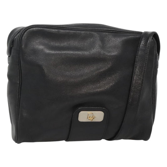 Christian Dior Shoulder Bag Leather Black Leather Shoulder Bag Bag ()