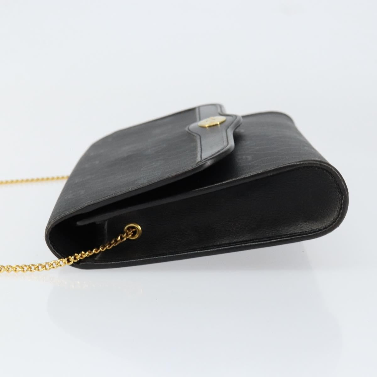 Christian Dior Vintage Honeycomb Flap Crossbody Bag Coated Canvas Black Canvas Shoulder Bag Bag ()
