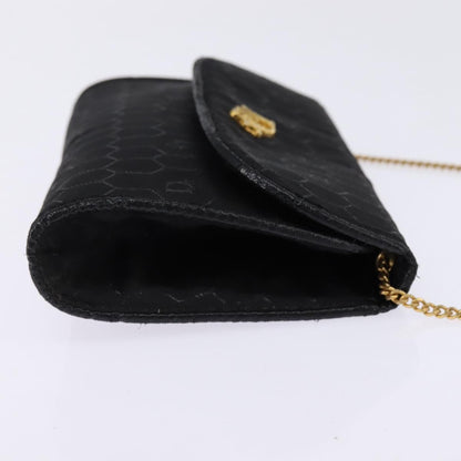 Christian Dior Vintage Honeycomb Flap Crossbody Bag Coated Canvas Black Canvas Clutche & Pouche Bag ()