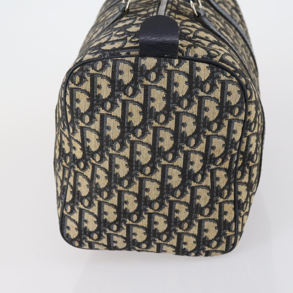Christian Dior Vintage Trotter Boston Bag Canvas Navy Canvas Travel Bag Bag ()