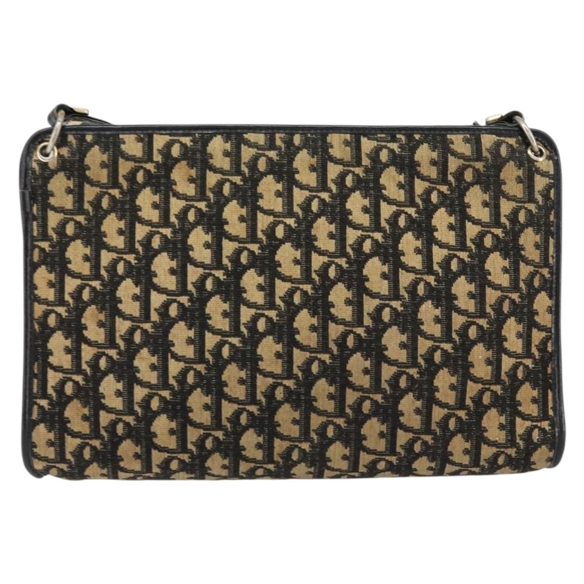 Christian Dior Vintage Trotter Shoulder Bag Canvas Navy Canvas Shoulder Bag Bag ()