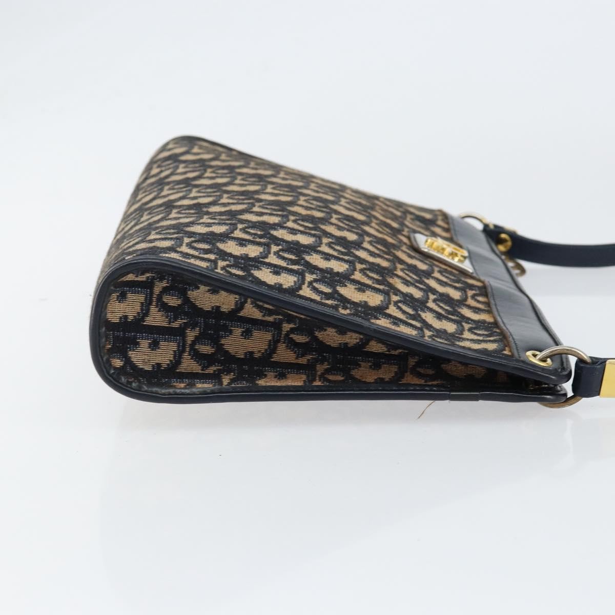 Christian Dior Vintage Trotter Shoulder Bag Canvas Navy Canvas Shoulder Bag Bag ()