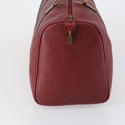 Christian Dior Vintage Trotter Duffle Bag Diorissimo Canvas Red Pvc Travel Bag Bag ()