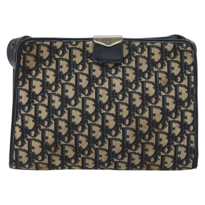 Christian Dior Vintage Trotter Shoulder Bag Canvas Navy Canvas Shoulder Bag Bag ()